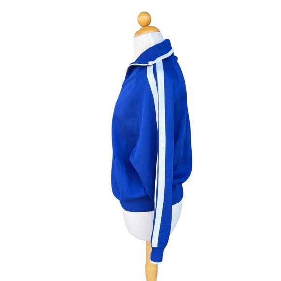 Isabel Marant Etoile Darcy Knit Track Jacket Full Zip Royal Blue White Medium - Picture 2 of 16